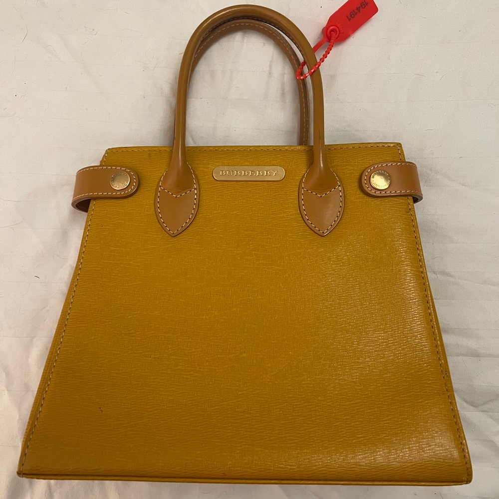 Burberry yellow leather handbag